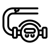 Water meter icon showing measurement and consumption vector
