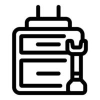 Database server maintenance presenting system data being repaired vector
