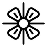 Ventilator fan cooling system with rotating blades icon vector