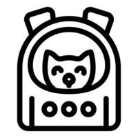 Cute cat astronaut wearing spacesuit exploring space vector