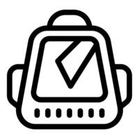 Simple icon of a vr headset with a play symbol on the screen vector
