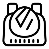 Astronaut helmet showing glass reflection icon outline vector