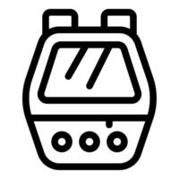 Smart watch showing blank screen with three buttons on the bottom part vector