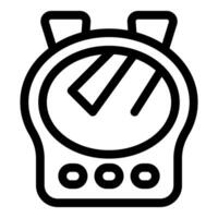 Alarm clock icon showing time passing quickly vector