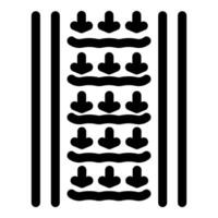 Spinal cord showing multiple sclerosis nerve damage icon vector