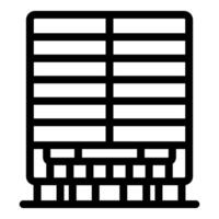 Big data processing using modern server rack icon vector