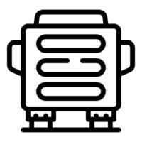 Portable generator providing emergency power during blackout vector