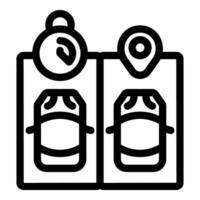 Parking location with time limit icon showing parking spot vector