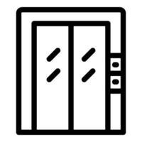 Modern elevator doors opening to empty shaft in office building vector
