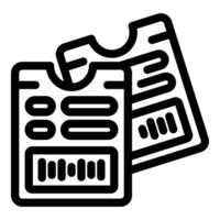 Two tickets with barcodes for event access and entertainment vector