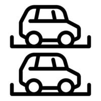 Car parking icon depicting multi storey car park with two levels vector