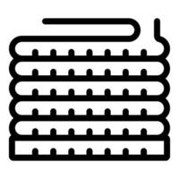 Water cooling system for computer processor cooling using liquid icon vector outline