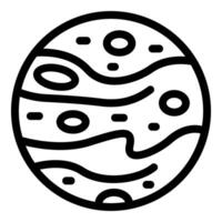 Jupiter planet icon showing gaseous surface and atmosphere vector