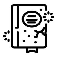 Ancient spellbook glowing with magic and power vector