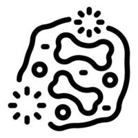 Viruses attacking cells, immune system concept icon, outline style vector