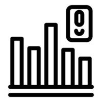 Computer mouse cursor clicking increasing bar graph icon vector