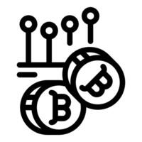 Blockchain technology connecting bitcoin cryptocurrency payments vector