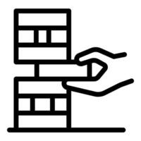 Architect building a sustainable modular house icon vector