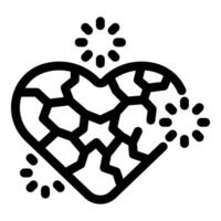 Broken heart shattering with explosions around representing heartbreak vector