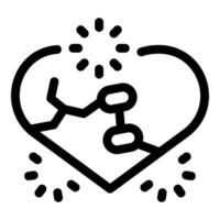 Heartbreak getting fixed with nanosensors and nanites icon vector