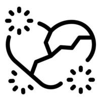 Broken heart exploding with anger and frustration vector