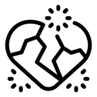 Broken heart shattering into pieces symbolizing sadness vector