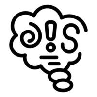 Thought bubble showing confusion with question and exclamation mark vector