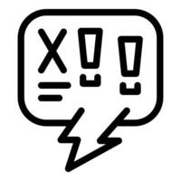 Speech bubble showing different levels of severity vector