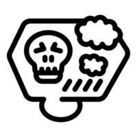Radiation detector showing high level warning sign icon vector