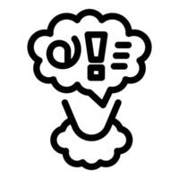Thought bubble showing confusion with question mark and exclamation point vector