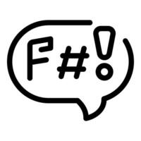 Speech bubble showing the f word being censored vector