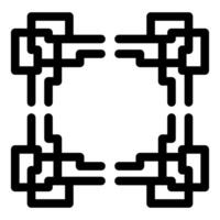Abstract geometric shape forming modern square frame vector