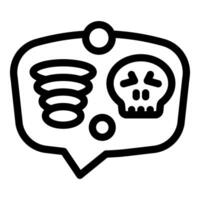 Speech bubble showing wifi signal causing headache and death vector