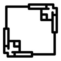 Architect designing house plan blueprint drawing project vector