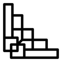 Abstract geometric shape forming a staircase going upwards vector