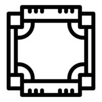 Boxing ring surrounded by ropes representing fighting competition vector