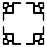 Square frame with abstract geometric pattern in corners vector