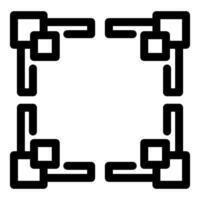 Square shape geometrical frame forming a border with a modern design vector