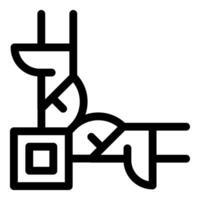 Electrician installing junction box for safe electrical connection vector