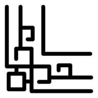 Abstract geometric pattern creating a unique corner design vector
