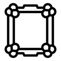 Square frame decorated with flowers, adding touch of elegance vector