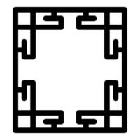 Square shape geometrical ornament showing symmetry concept vector
