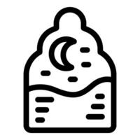 Night humidifier icon representing increasing humidity level vector