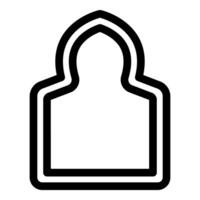 Islamic archway forming a perfect frame with rounded top vector
