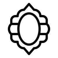 Ornamental antique empty picture frame with oval shape vector