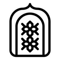 Traditional uzbek door design featuring intricate geometric patterns vector