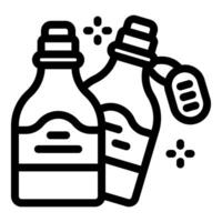 Two bottles of wine with price tag hanging showing wine production vector