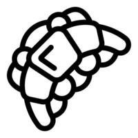 Smart bracelet showing left arrow icon in outline style vector