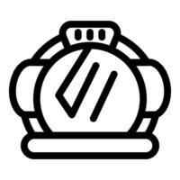 Astronaut helmet icon representing space exploration and science vector