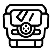 Vintage video camera recording device icon simple line style vector